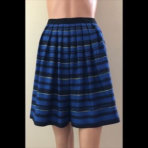 MISS WU Silk Plaid Pleated Skirt